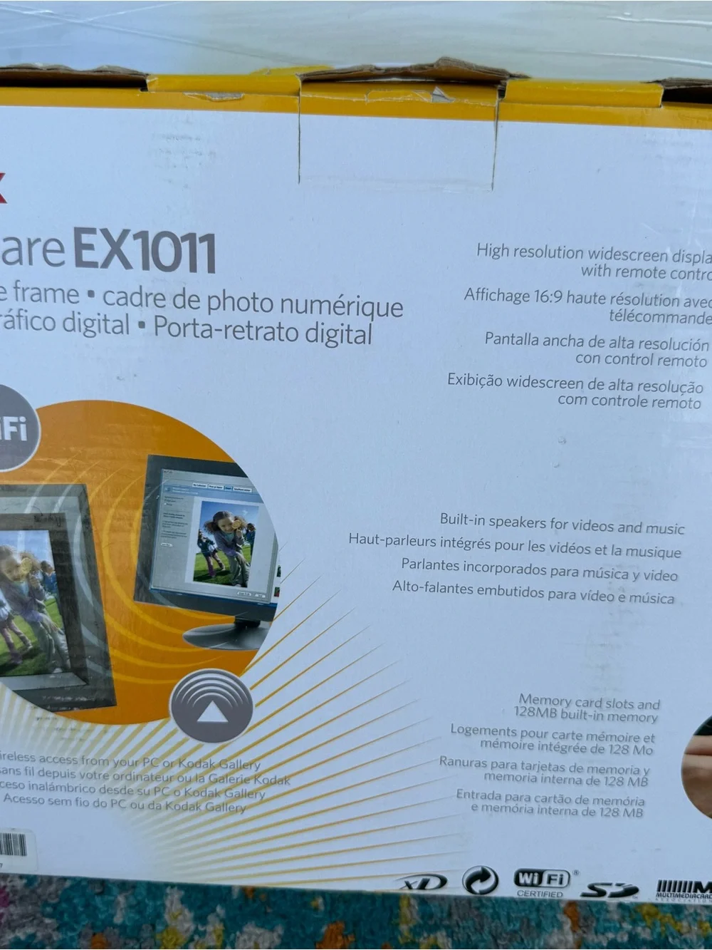Kodak EX1011 Black Digital Photo Frame with Remote